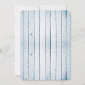 Faire-part de mariage Monogramme bleu rustique (Dos)