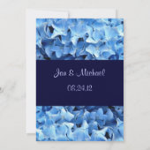 Faire-part de mariage Monogramme Blue Hydrangea (Dos)