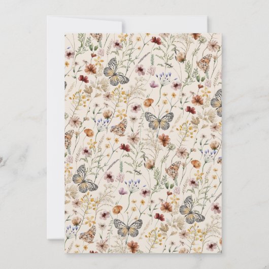 Faire-part de mariage Monogramme Boho (Dos)