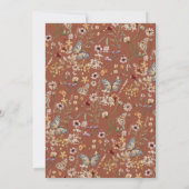 Faire-part de mariage Monogramme Boho Terracotta (Dos)