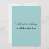 Faire-part de mariage Monogramme Brown bleu (Dos)