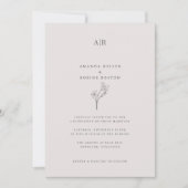 Faire-part de mariage Monogramme Chic Minimal (Devant)
