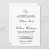 Faire-part de mariage Monogramme classique (Devant / Derrière)