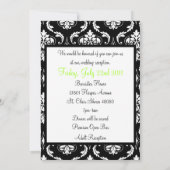 faire-part de mariage Monogramme Damas Noir (Dos)