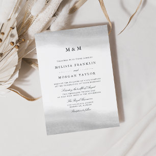 Faire-part de mariage Monogramme de fond