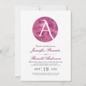 Faire-part de mariage Monogramme de la fenêtre Mag (Devant)