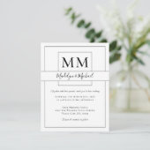 Faire-part de mariage Monogramme de script blanc s (Debout devant)
