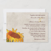 Faire-part de mariage Monogramme des tournesols (Dos)