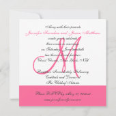 Faire-part de mariage Monogramme Dit Nom rose Grey (Dos)