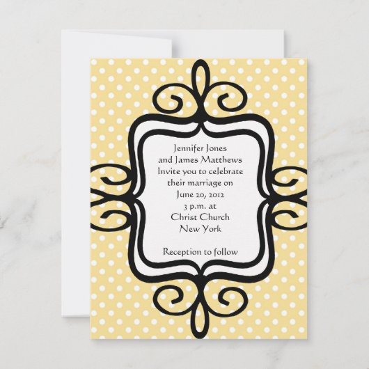 Faire-part de mariage Monogramme Dots (Dos)