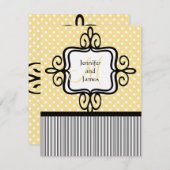 Faire-part de mariage Monogramme Dots (Devant / Derrière)