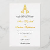 Faire-part de mariage Monogramme Foil AA (Recto)