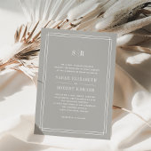 Faire-part de mariage Monogramme intemporel | Vert