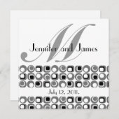 Faire-part de mariage Monogramme moderne (Devant / Derrière)