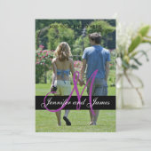 Faire-part de mariage Monogramme moderne (Debout devant)