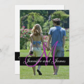 Faire-part de mariage Monogramme moderne (Devant / Derrière)