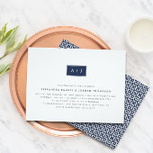 Faire-part de mariage Monogramme moderne couleur p