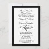 Faire-part de mariage Monogramme moderne en blanc (Devant)