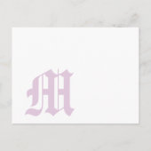 Faire-part de mariage monogramme moderne funky UpB (Dos)