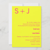 Faire-part de mariage Monogramme moderne - Jaune e (Devant)