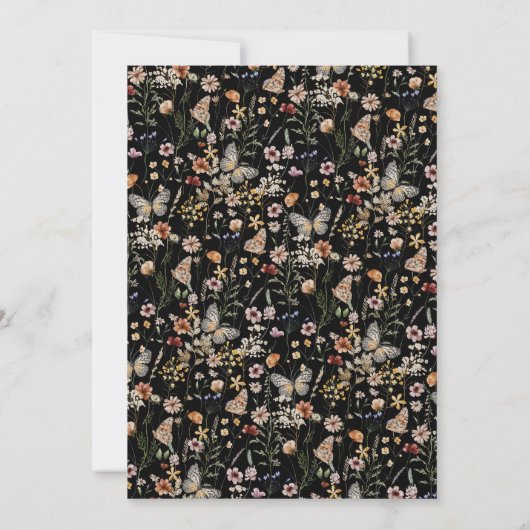 Faire-part de mariage Monogramme noir (Dos)