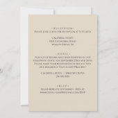 Faire-part de mariage Monogramme noir et écrin cla (Dos)