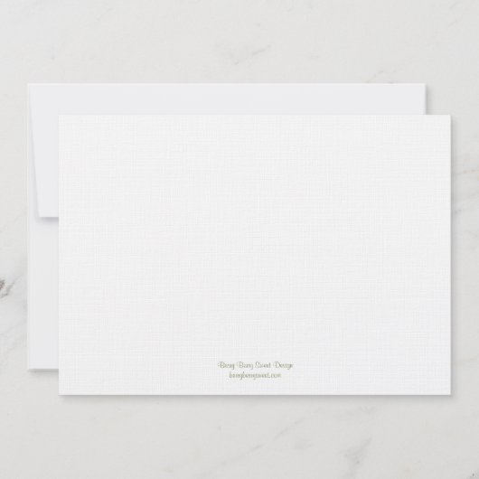 Faire-part de mariage Monogramme Oiseaux - Sage (Dos)