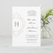 Faire-part de mariage Monogramme personnalisable (Debout devant)