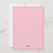 Faire-part de mariage Monogramme rose magenta simp (Dos)