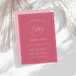 Faire-part de mariage Monogramme rose magenta simp<br><div class="desc">Simple Faire-part de mariage de Monogramme rose magenta. Impressionnez vos invités mariages avec ce faire-part de mariage rose fuchsia branché avec une belle écriture rose, avec les initiales de la mariée et du marié sur un arrière - plan rose magenta. Cette Invitation a un superbe design rose chaud, avec des...</div>