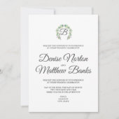 Faire-part de mariage Monogramme simple (Devant)