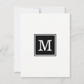 Faire-part de mariage Monogramme simple (Dos)