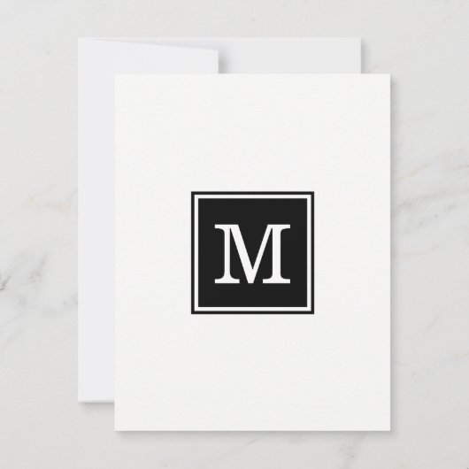 Faire-part de mariage Monogramme simple (Dos)