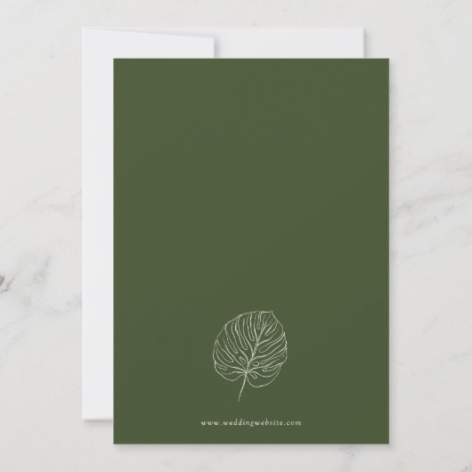 Faire-part de mariage monogramme simple (Dos)