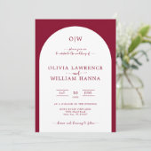 Faire-part de mariage monographie minimale (Debout devant)