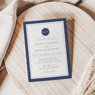 Faire-part de mariage monographique couleur person