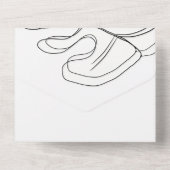 Faire-part de mariage Monstera Leaf Double ligne n (Verso)