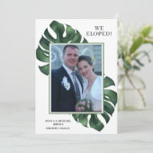 Faire-part de mariage Monstera Nous nous sommes ma (Debout devant)