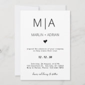 Faire-part de mariage Montagne d'Hiver (Dos)
