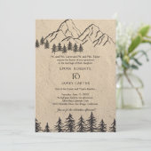 Faire-part de mariage montagne rustique (Debout devant)