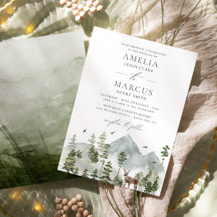 Faire-part de mariage Montagnes Épineuses de Bois