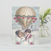 Faire-part de mariage montgolfière à air chaud pou (Debout devant)