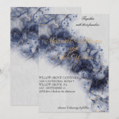 Faire-part de mariage Moody Aquarelle Peinture (Devant / Derrière)