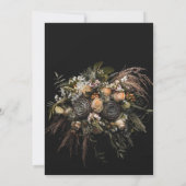 Faire-part de mariage moody floral orange blanc (Dos)
