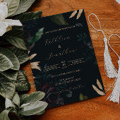 Faire-part de mariage Moody foncé Noir Mariage Inv