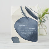 Faire-part de mariage Moody Watercolor moderne (Debout devant)