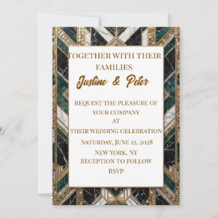 Faire-part de mariage Mosaic Diamond Heart