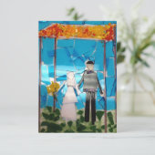 faire-part de mariage mosaïque (Debout devant)