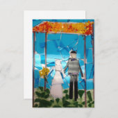 faire-part de mariage mosaïque (Devant / Derrière)