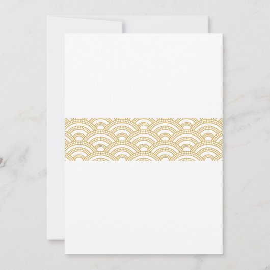 Faire-part de mariage Motif Art déco (Dos)